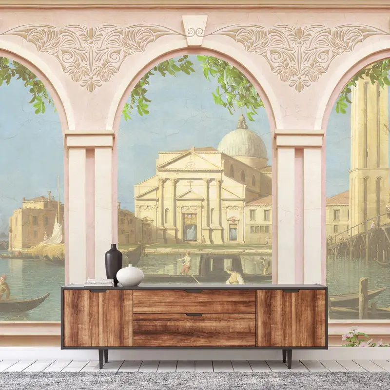Carta da parati VENEZIA CANALE GONDOLA CITTA SCENA PER SOGGIORNO