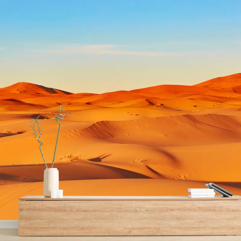 Carta da parati DESERTO DUNE SABBIA PAESAGGIO DORATO PER SOGGIORNO