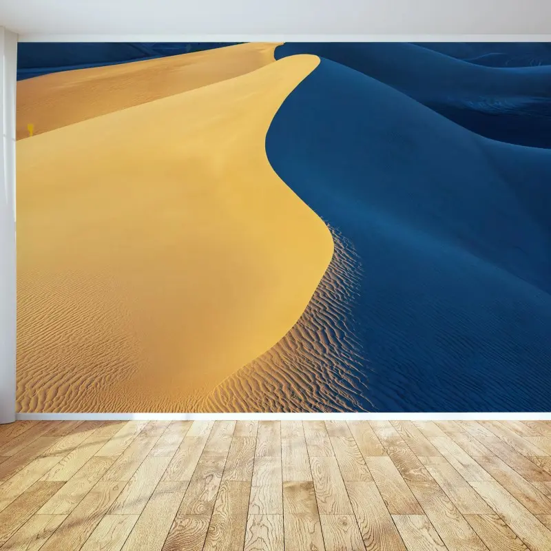 Carta da parati DESERTO DUNE SABBIA ALBA ORO PER SOGGIORNO