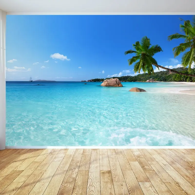 Carta da parati TROPICALE SPIAGGIA PALMA MARE PARADISO PER SOGGIORNO