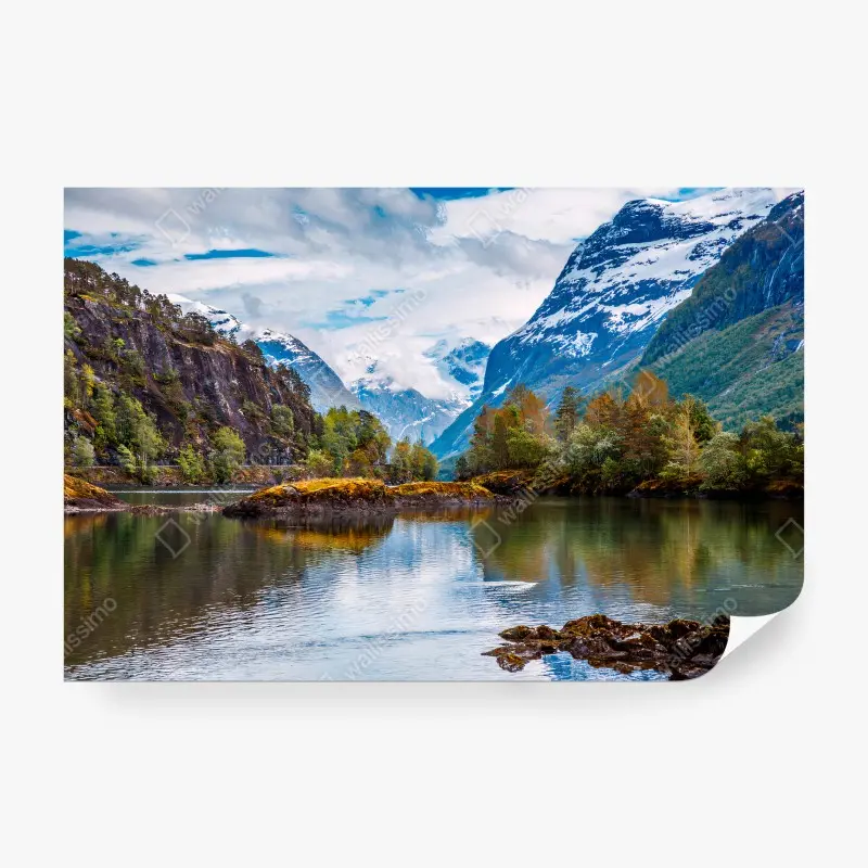Carta da parati NORVEGIA MONTAGNE FJORD LAGO NATURA PER SOGGIORNO