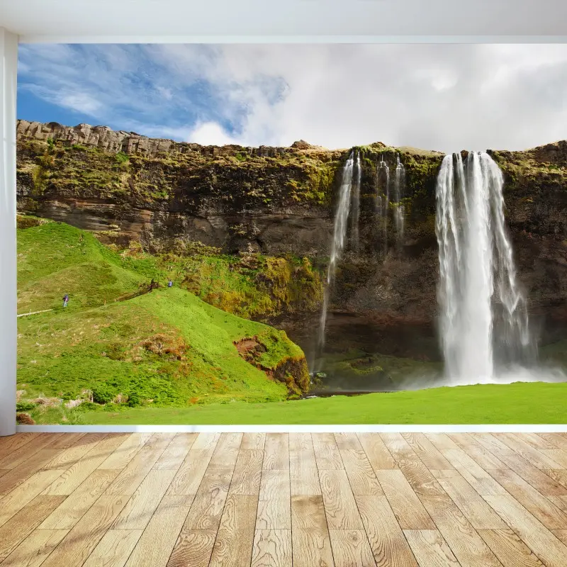 Carta da parati CASCATA NATURA VERDE PAESAGGIO TOUR PER SOGGIORNO
