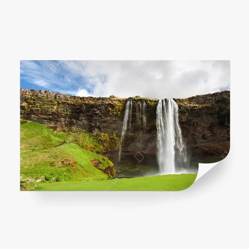 Carta da parati CASCATA NATURA VERDE PAESAGGIO TOUR PER SOGGIORNO